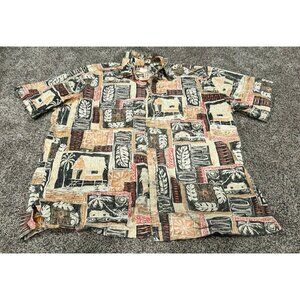 Vintage Cooke Street Hawaiian Shirt Sleeve Shirt Village Hut XL
